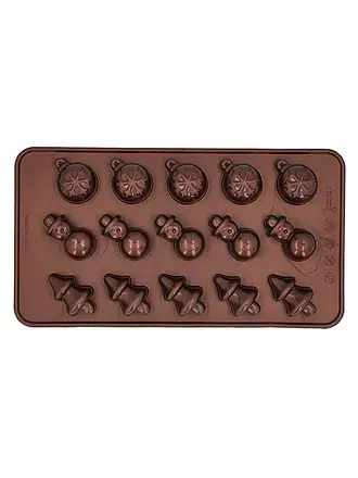 RBV BIRKMANN | Moule à chocolats ROSE CHOCOLATERIE 2 pièces Silicone Marron | braun